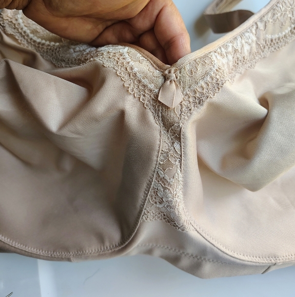 Glamorise MagicLift Seamless Wire-free everyday Bra - Cafe Nude Intimates sz 46G - Picture 9 of 17